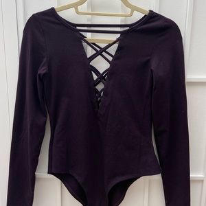 Eggplant purple bodysuit